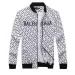 balenciaga jacket bomber white bb logo